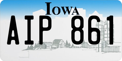 IA license plate AIP861