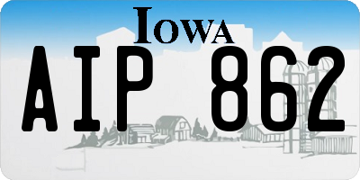 IA license plate AIP862