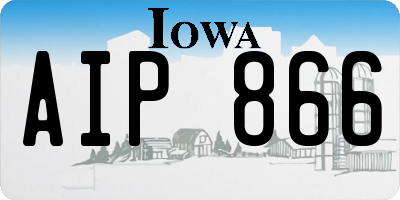 IA license plate AIP866