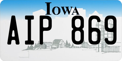 IA license plate AIP869