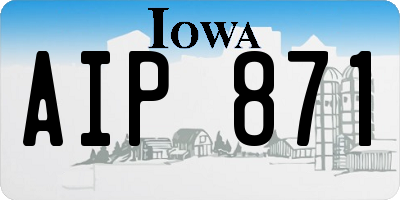 IA license plate AIP871