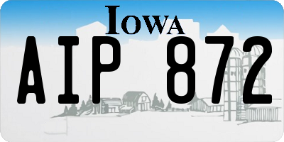 IA license plate AIP872