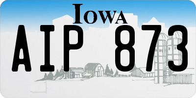 IA license plate AIP873