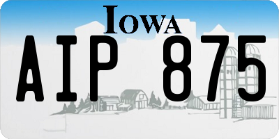 IA license plate AIP875