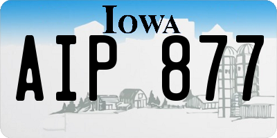IA license plate AIP877