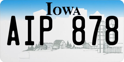 IA license plate AIP878