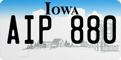 IA license plate AIP880