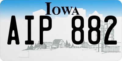 IA license plate AIP882