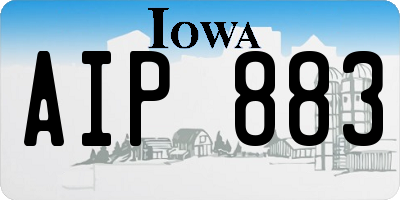 IA license plate AIP883