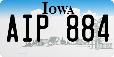 IA license plate AIP884