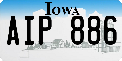 IA license plate AIP886