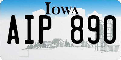 IA license plate AIP890