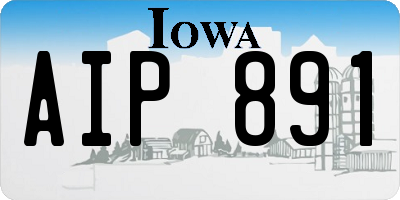 IA license plate AIP891