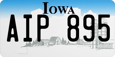 IA license plate AIP895