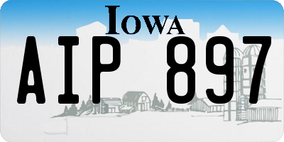 IA license plate AIP897