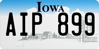 IA license plate AIP899