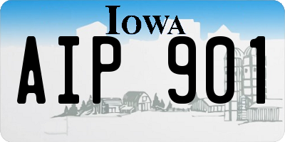 IA license plate AIP901