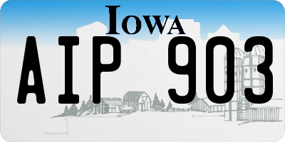 IA license plate AIP903