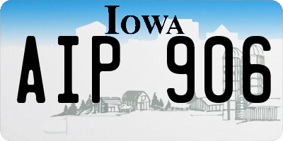 IA license plate AIP906