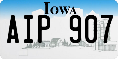IA license plate AIP907