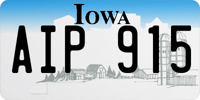IA license plate AIP915