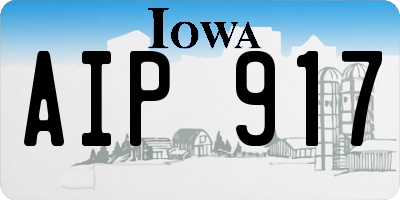 IA license plate AIP917