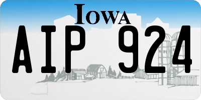 IA license plate AIP924