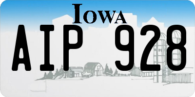 IA license plate AIP928