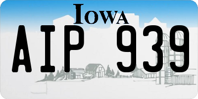 IA license plate AIP939