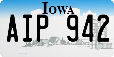 IA license plate AIP942