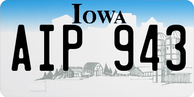 IA license plate AIP943