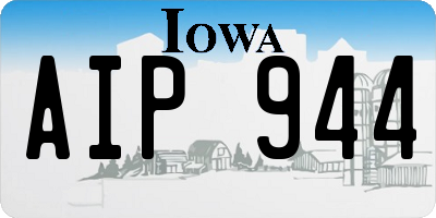 IA license plate AIP944