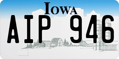 IA license plate AIP946