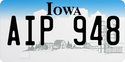 IA license plate AIP948
