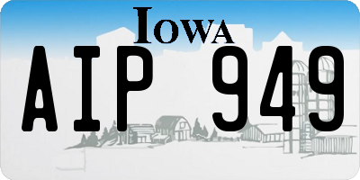IA license plate AIP949