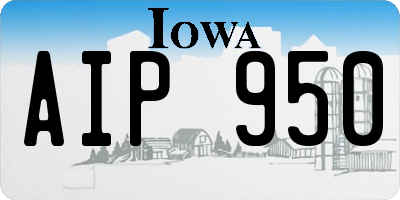 IA license plate AIP950
