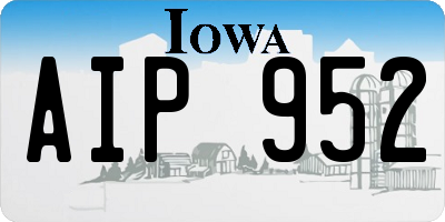 IA license plate AIP952