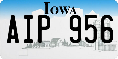 IA license plate AIP956