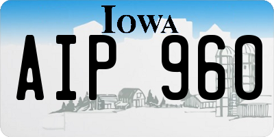 IA license plate AIP960