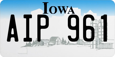 IA license plate AIP961