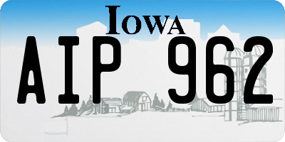 IA license plate AIP962