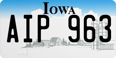 IA license plate AIP963
