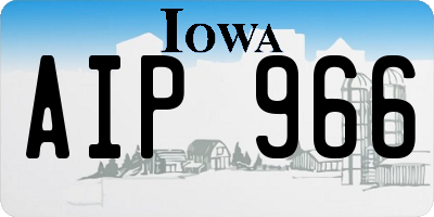 IA license plate AIP966