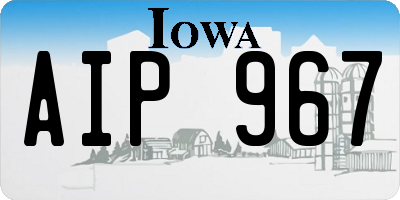 IA license plate AIP967
