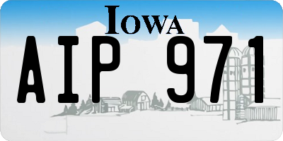 IA license plate AIP971