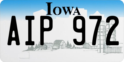 IA license plate AIP972