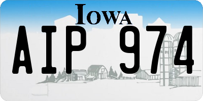 IA license plate AIP974