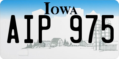 IA license plate AIP975