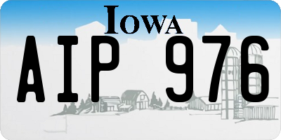 IA license plate AIP976