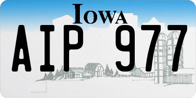 IA license plate AIP977